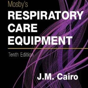 Mosby's Respiratory Care Equipment 10th Edition eBook cover with purple abstract lines.