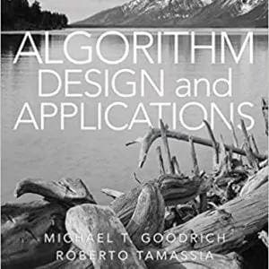 Algorithm Design and Applications book cover with mountain landscape in black and white.
