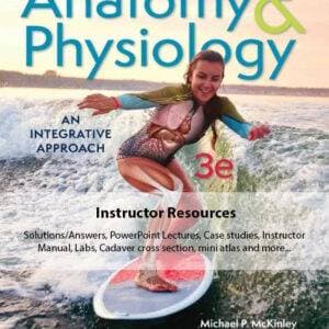 Anatomy and Physiology textbook cover with a girl surfing on water, 3rd edition, instructor resource.