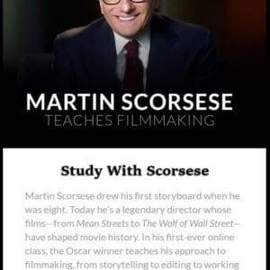Martin Scorsese teaches filmmaking masterclass