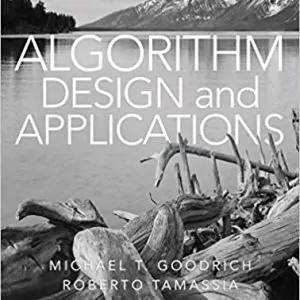 Algorithm Design and Applications book cover with mountain landscape in black and white.