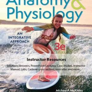 Anatomy and Physiology textbook cover with a girl surfing on water, 3rd edition, instructor resource.