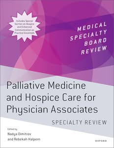 Palliative Medicine and Hospice Care for Physician Associates Specialty Review (1st Edition) - eBook